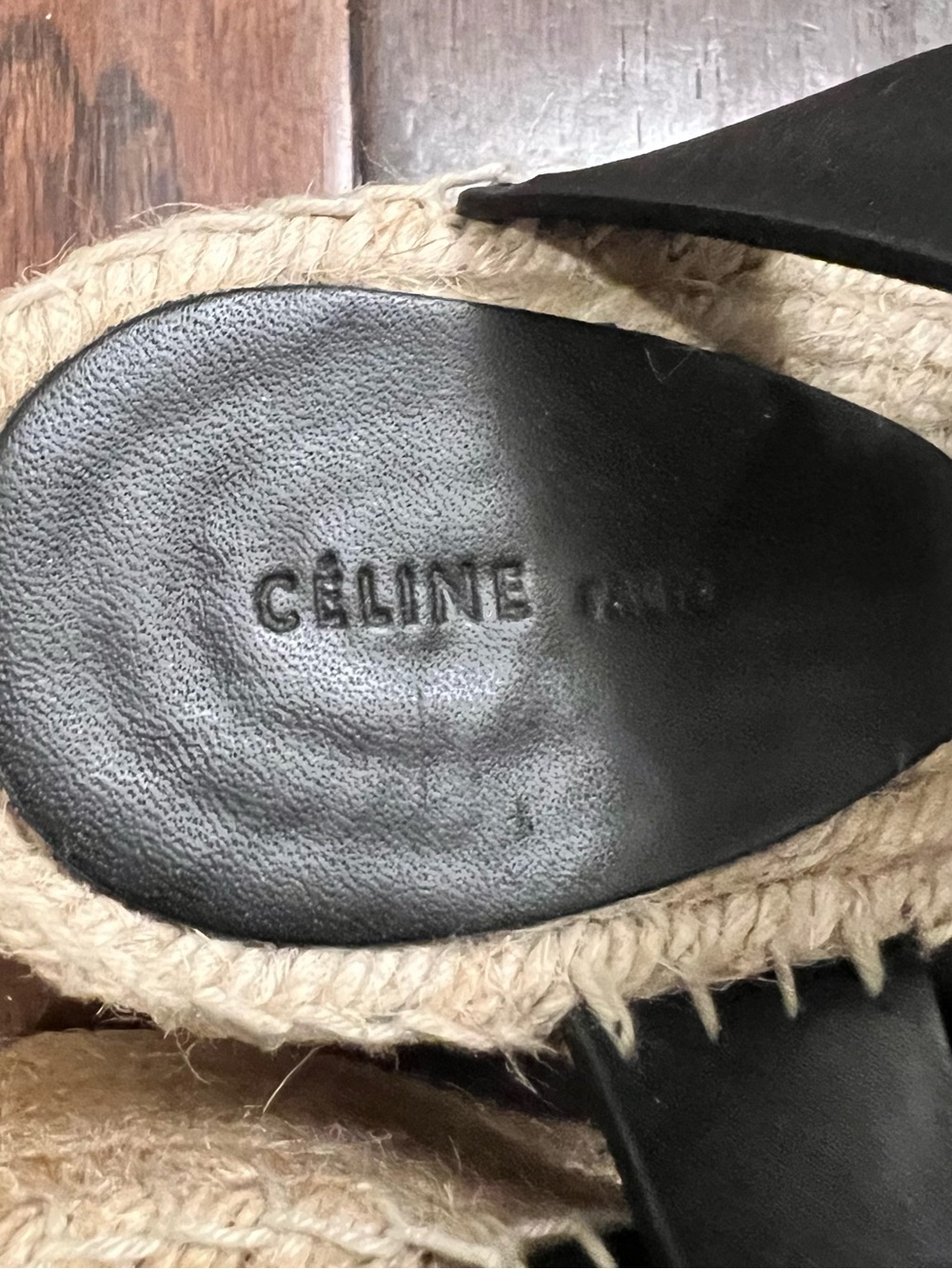 Authentic Celine Paris Wedge Women’s Sandals - Picture 4 of 9